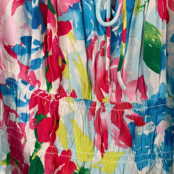 Old Navy Floral Summer Top with Cap Sleeves - Picture 5 of 8